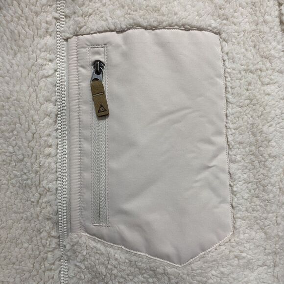 Gerry Sherpa Fleece Jacket Cream Full Zip Outdoor Lightweight Sz M - Picture 3 of 14